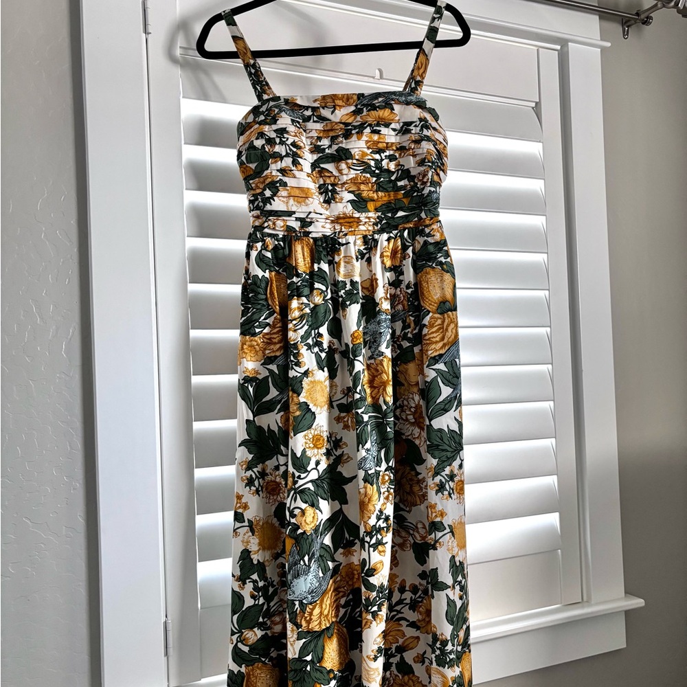 A&F Emerson Poplin Wide Strap Midi Dress